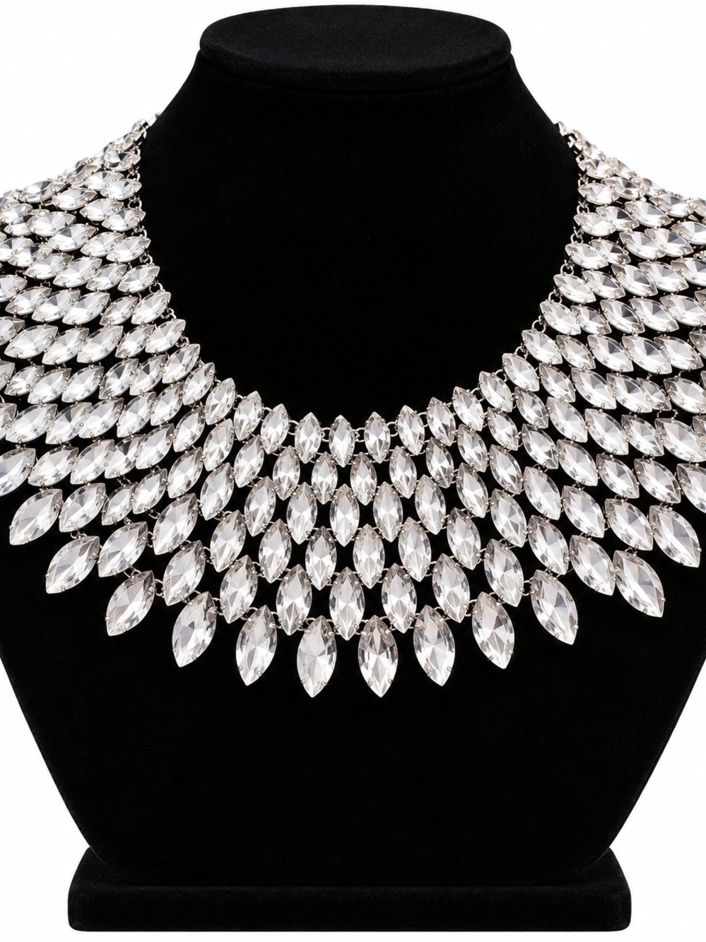 Crystal Marquise Statement Necklace
